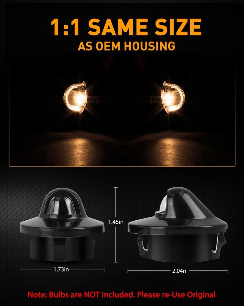 LESAUCE License Plate Light Tag Lamp Housing Assembly Replacement for Ford F150 F250 F350 F450 F550 Super Duty Ranger Explorer Bronco Excursion Expedition, Pack of 2 - Image 2